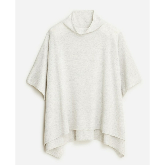 J.Crew Cashmere-merino wool blend mockneck poncho - Picture 1 of 4